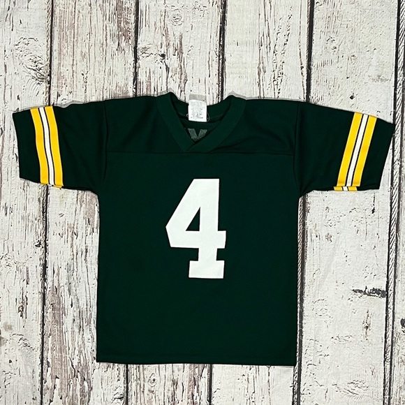 Brett Favre Green Bay Packers NFL Football Logo 7 Jersey Boys Youth - Picture 1 of 4